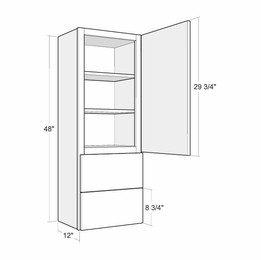 Artisan Silk WD1848: Straight Top Of Counter Cabinet: Assembled Kitchen Cabinets