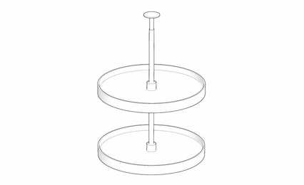 Artisan Silk WOOD-LS30: Wood Wall Lazy Susan: Assembled Kitchen Cabinets