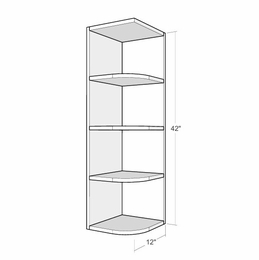 Artisan Silk WS1242-R: Wall End Open Cabinet (Right Opening): Assembled Kitchen Cabinets
