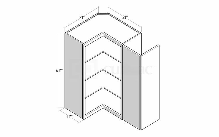 Artisan Silk WSQ2442: 42" High Square Corner Wall Cabinet: Assembled Kitchen Cabinets
