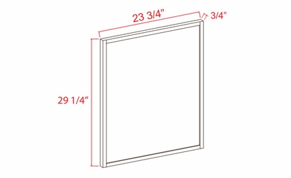 Aspen White BDEP: Base Decorative Door Panel: Assembled Kitchen Cabinets