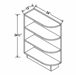 Aspen White BES12: Base End Shelf: Assembled Kitchen Cabinets