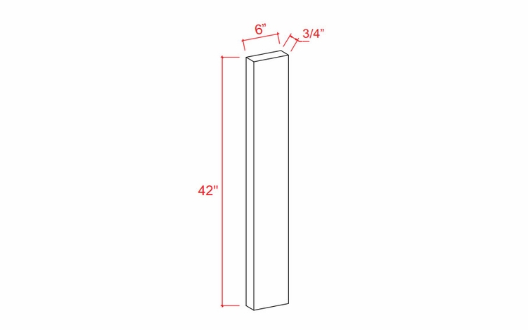 Aspen White F642: Wall Filler: Assembled Kitchen Cabinets