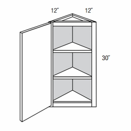 AW30: Wall Angle End Cabinet: Essex Norwich RTA Kitchen Cabinet