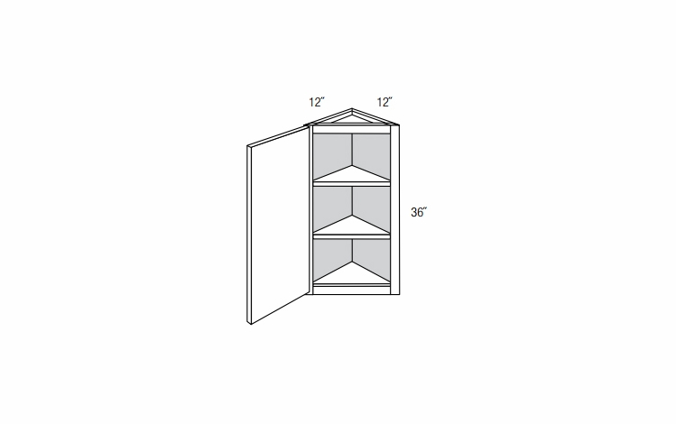 AW36: Wall Angle End Cabinet: Essex Norwich RTA Kitchen Cabinet