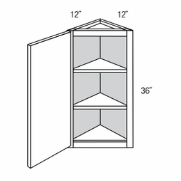 AW36: Wall Angle End Cabinet: Essex Norwich RTA Kitchen Cabinet