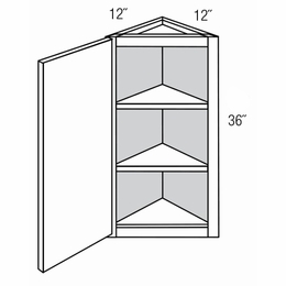 AW36: Wall Angle End Cabinet: Trenton Slab RTA Kitchen Cabinet