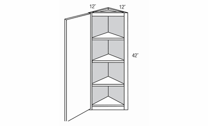 AW42: Wall Angle End Cabinet: Amesbury White RTA Kitchen Cabinet