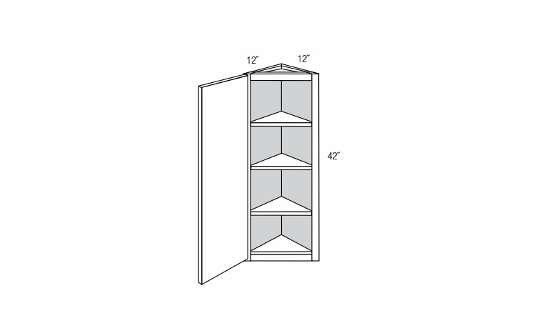 AW42: Wall Angle End Cabinet: Essex Norwich RTA Kitchen Cabinet