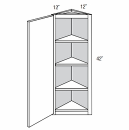 AW42: Wall Angle End Cabinet: Essex Norwich RTA Kitchen Cabinet
