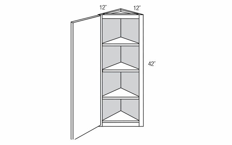 AW42: Wall Angle End Cabinet: Quincy Espresso RTA Kitchen Cabinet