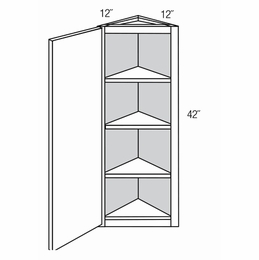 AW42: Wall Angle End Cabinet: Trenton Slab RTA Kitchen Cabinet