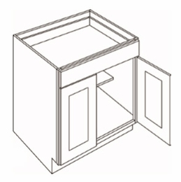 B24: 1 Drawer 2 Door Base Cabinets: Country Oak Honey Kitchen Cabinets