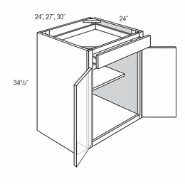 B27B: Double Door Base Cabinet: Essex RTA Kitchen Cabinet