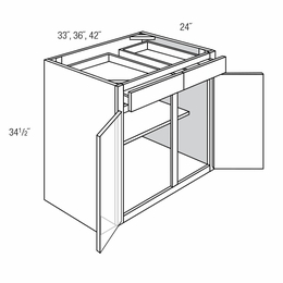 B33: Double Door Base Cabinet: Essex RTA Kitchen Cabinet