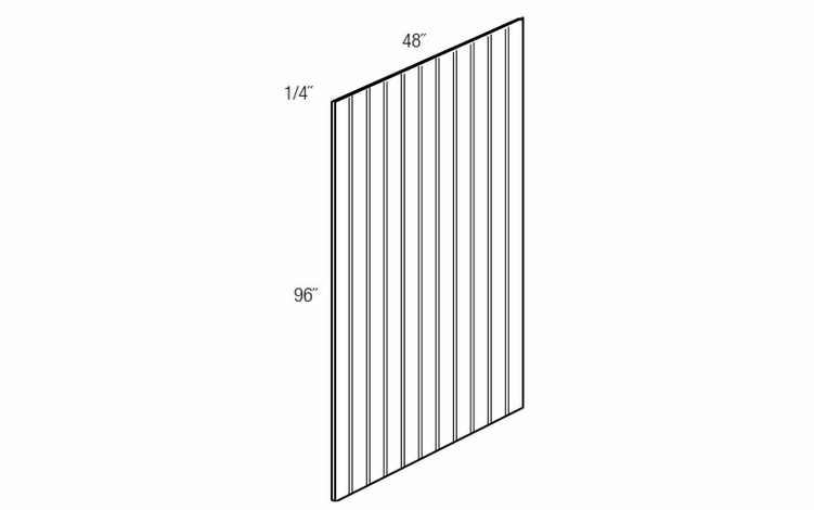 BBPQTR: Bead Board Plywood Panel: Trenton Slab RTA Kitchen Cabinet