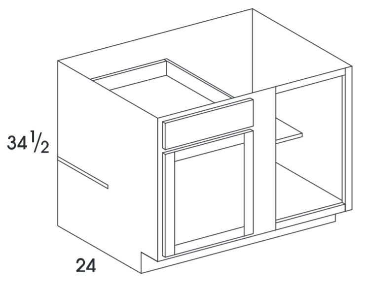 BC42 Base Corner Dartmouth White Paint Kitchen