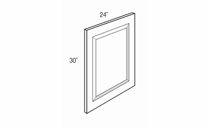 BDEC: Finished Decorative End Panel: Amesbury White RTA Kitchen Cabinet