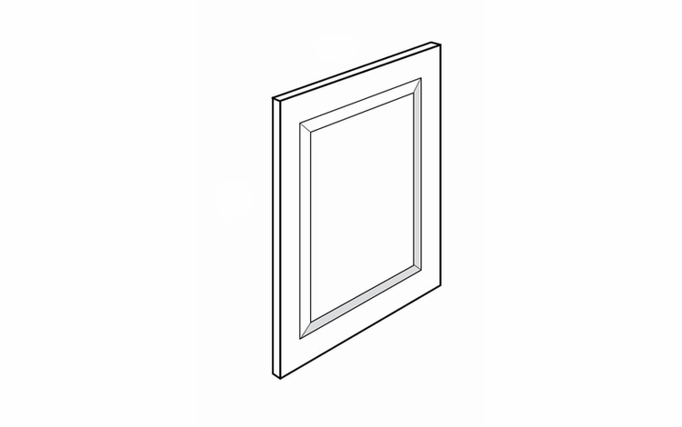 BDEC: Finished Decorative End Panel: Yarmouth Slab RTA Kitchen Cabinet