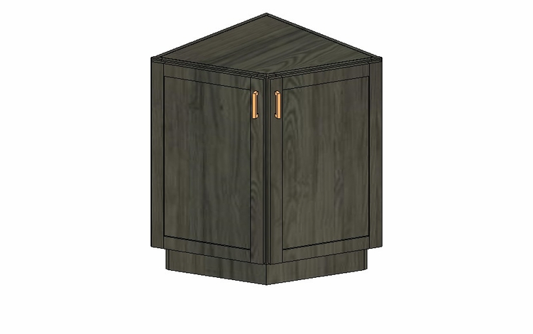 BEA24-BASE ANGLE END Cabinet:Urbandale Kitchen Cabinet