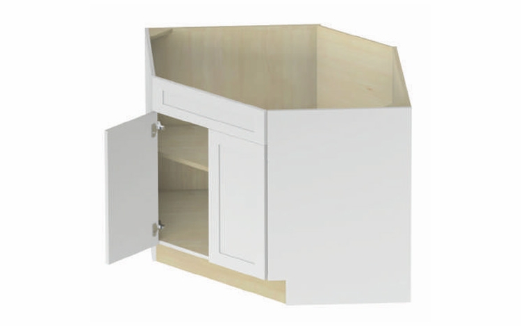 Belmont ASB36: Angle Sink Base Cabinet: Assembled Kitchen Cabinets