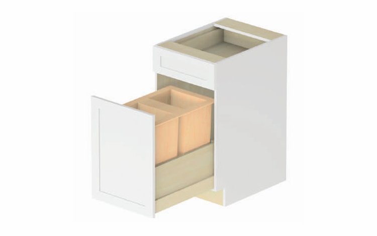 Belmont TRASHBIN B18: Waste Basket Cabinet: Assembled Kitchen Cabinets