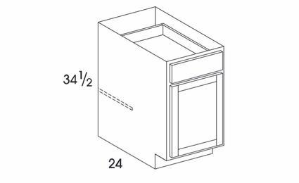 Berwyn Opal Paint B21: Base Cabinet: Assembled Kitchen Cabinets