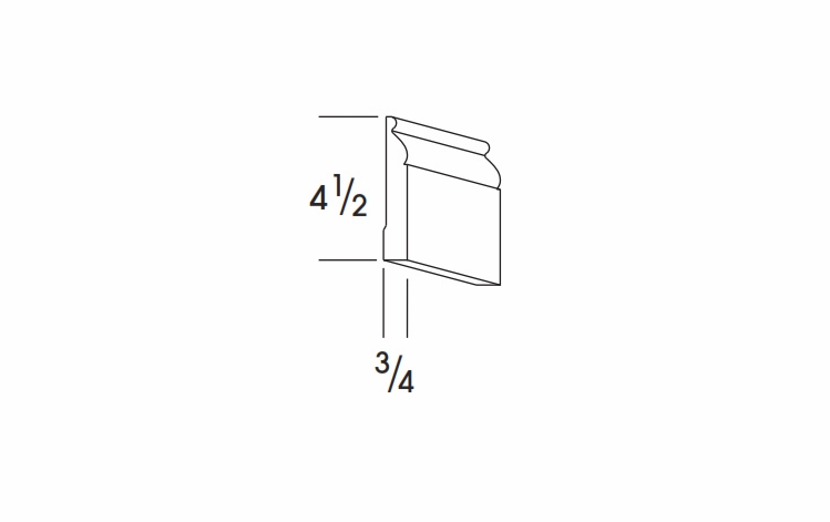Berwyn Opal Paint FB: 4-1/2" Furniture Base Molding: Assembled Kitchen Cabinets