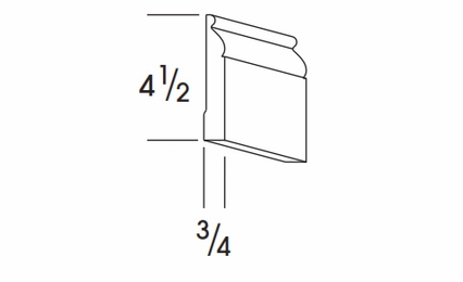 Berwyn Opal Paint FB: 4-1/2" Furniture Base Molding: Assembled Kitchen Cabinets