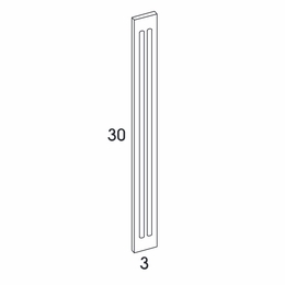 Berwyn Opal Paint FF330: Fluted Filler: Assembled Kitchen Cabinets