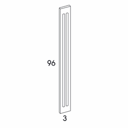 Berwyn Opal Paint FF396: Fluted Filler: Assembled Kitchen Cabinets