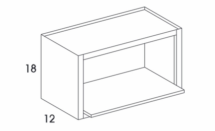Berwyn Opal Paint MWC3018: Microwave Wall Cabinet: Cabinet: Assembled Kitchen Cabinets