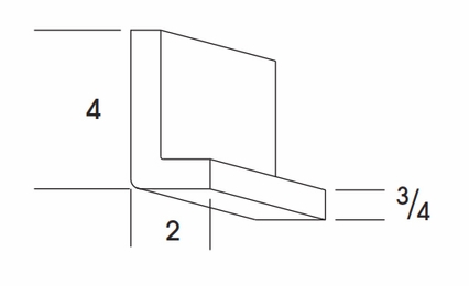 Berwyn Opal Paint STCROWN: 4" Starter Crown Molding: Assembled Kitchen Cabinets