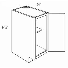 BF09: Single Door Base Cabinet: Dover Lunar RTA Kitchen Cabinet