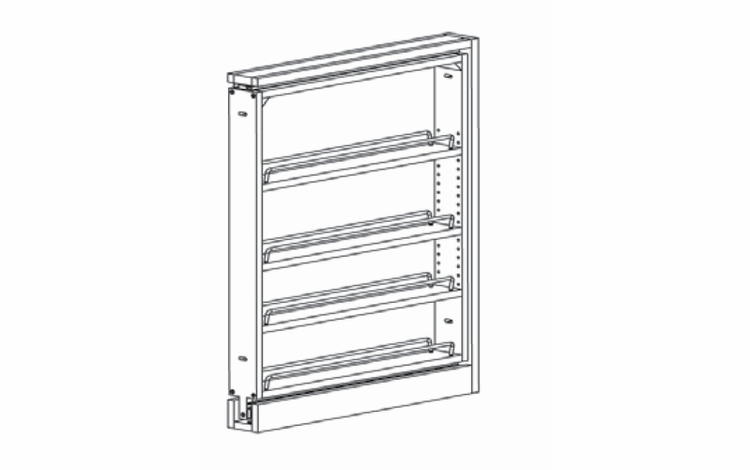 BF3PULL-SFTCLOSE: Base Filler Pull Out With Soft Close: Essex Castle RTA Kitchen Cabinet