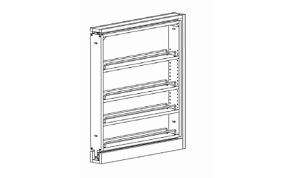 BF3PULL-SFTCLOSE: Base Filler Pull Out With Soft Close: Trenton Slab RTA Kitchen Cabinet