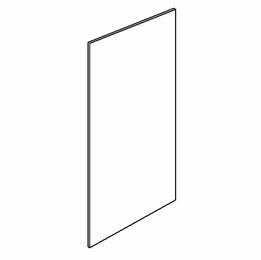 Blaze Black Shaker FBP483614: 1/4" Thick Finish Back Panel: RTA Kitchen Cabinet