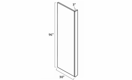 Blaze Black Shaker REP3096(3): Refrigerator End Panel: RTA Kitchen Cabinet