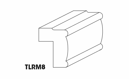 Blaze Black Shaker TLRM8: Traditional Light Rail Molding: RTA Kitchen Cabinet