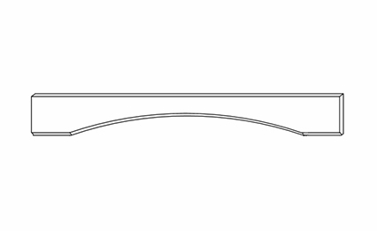 Blaze Black Shaker VAL48S: Shaker Arch Valance: RTA Kitchen Cabinet