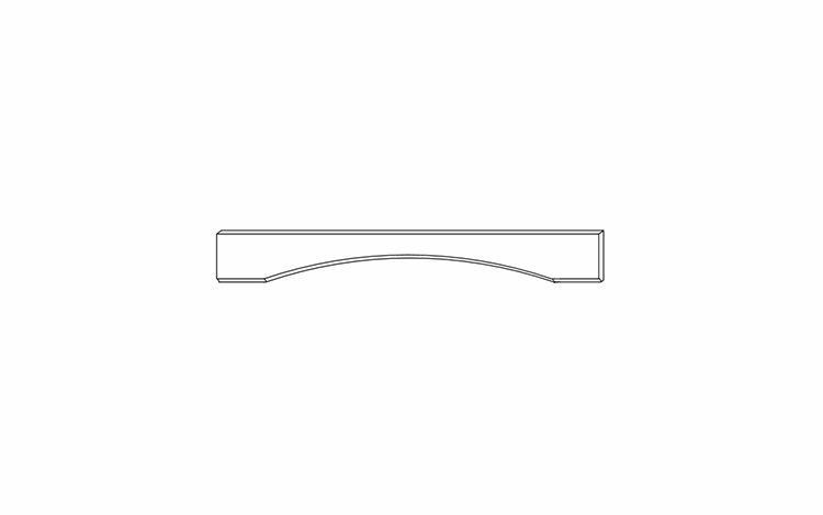 Blaze Black Shaker VAL48S: Shaker Arch Valance: RTA Kitchen Cabinet