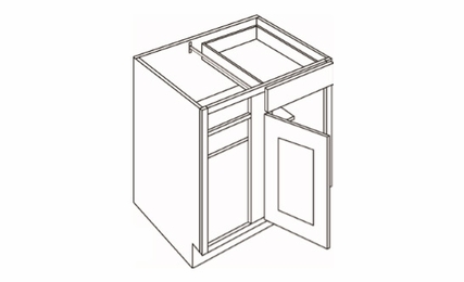 BLB39/42: Blind Base Cabinets: Country Oak Honey Kitchen Cabinets