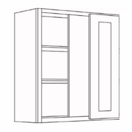 BLW27/3030: 30" High Blind Wall Cabinets: Country Oak Honey Kitchen Cabinets
