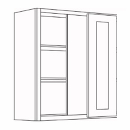 BLW36/3930: 30" High Blind Wall Cabinets: Country Oak Honey Kitchen Cabinets