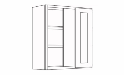 BLW36/3930: 30" High Blind Wall Cabinets: Country Oak Honey Kitchen Cabinets