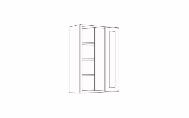 BLW36/3942: 42" High Blind Wall Cabinets: Country Oak Honey Kitchen Cabinets