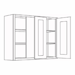 BLW39/4230: 30" High Blind Wall Cabinets: Country Oak Honey Kitchen Cabinets