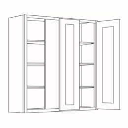 BLW39/4242: 42" High Blind Wall Cabinets: Country Oak Honey Kitchen Cabinets