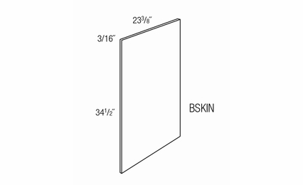 BSKIN: Base Skin: Trenton Recessed RTA Kitchen Cabinet