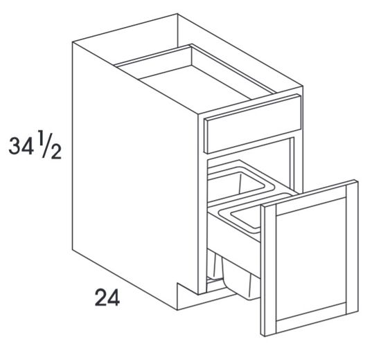 BWB18 Base Wastebasket Dartmouth Brownstone Kitchen